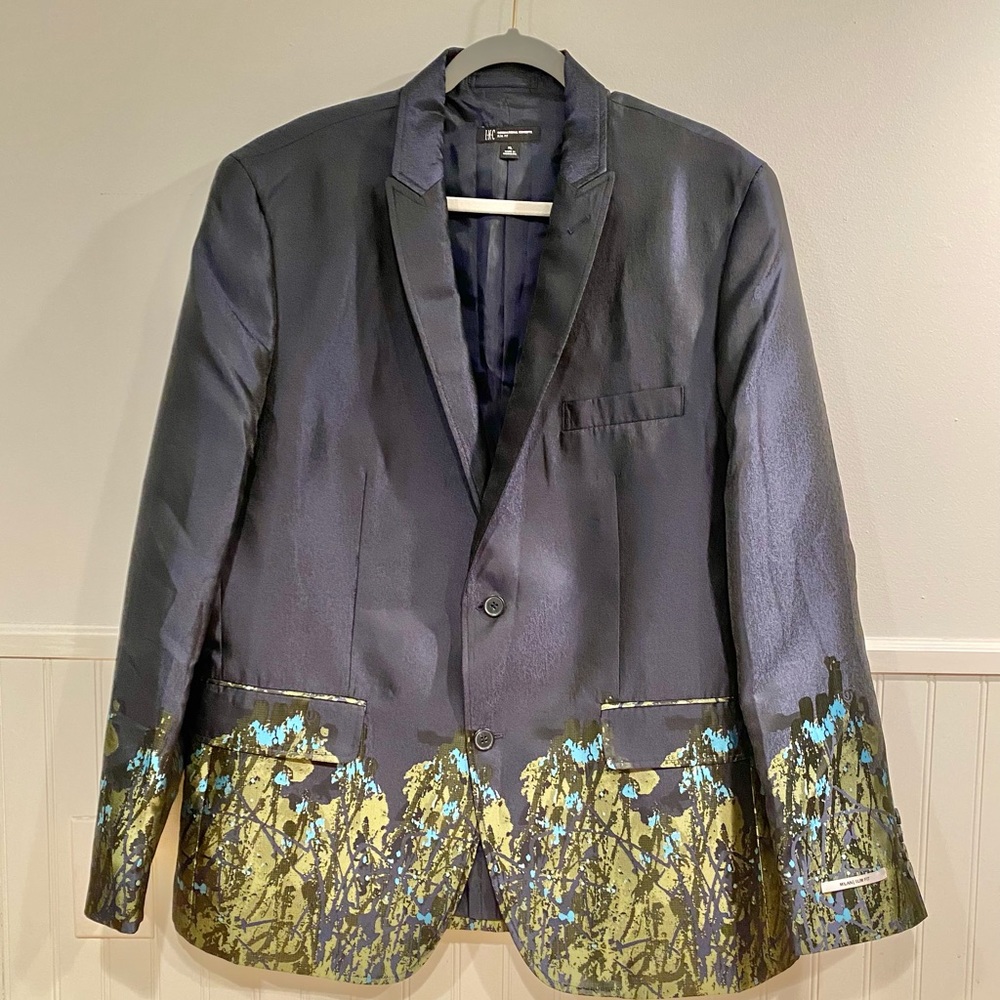 I.N.C. Men's Slim-Fit Peacock Blazer, Created for Macy's - XL